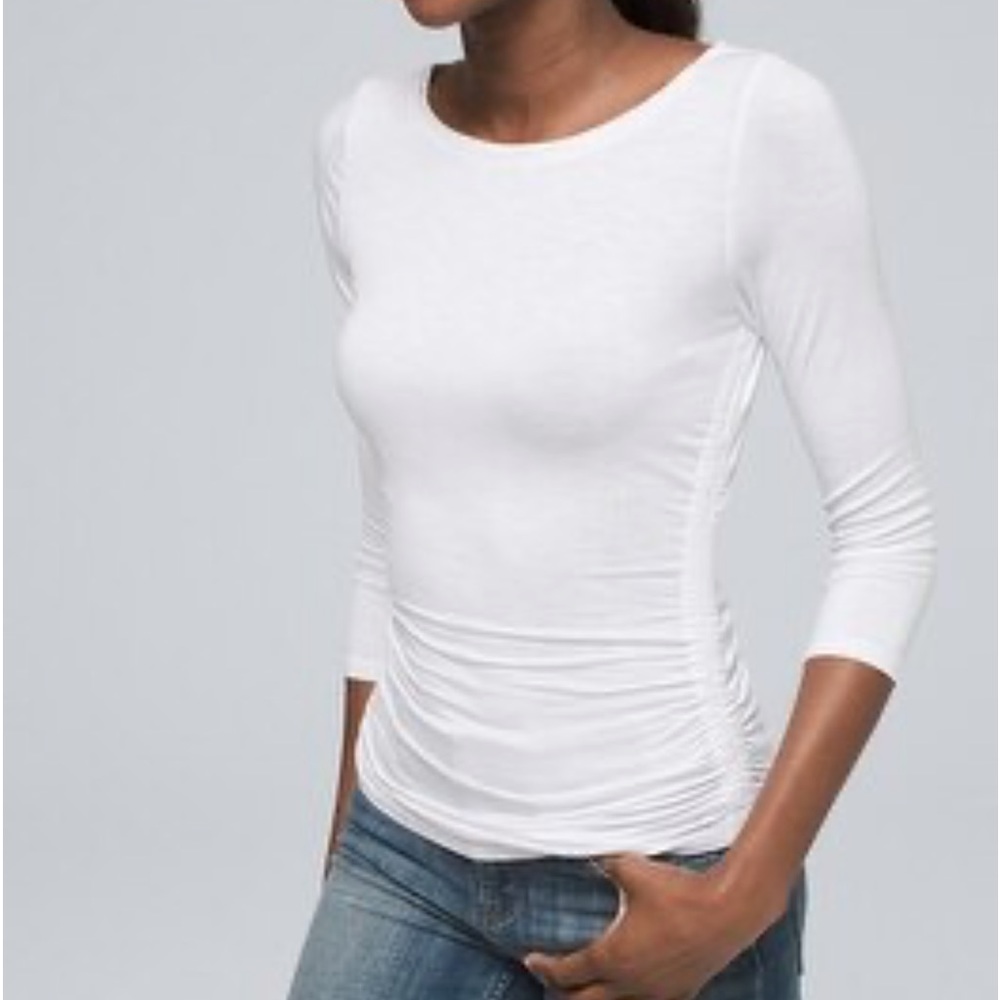 3 Quarter Sleeve White Blouse
